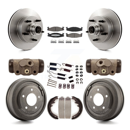 [Avant + Arrière] Kit de Disque et plaquette (céramique) de frein pour Ford E-150 Econoline Club Wagon 15/16" Bore K8C-102844