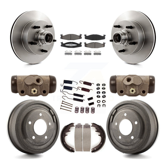 [Avant + Arrière] Kit de Disque et plaquette (céramique) de frein pour Ford E-150 Econoline Club Wagon 15/16" Bore K8C-102844