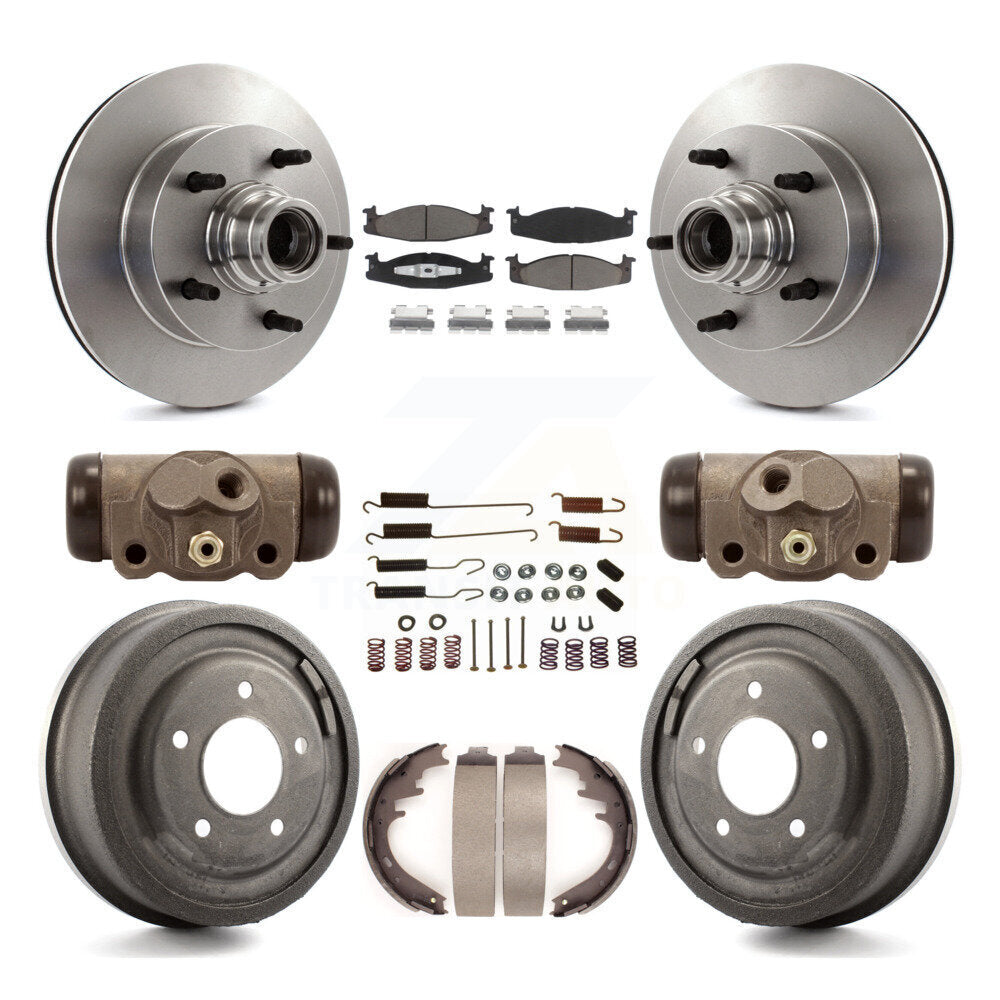 [Avant + Arrière] Kit de Disque et plaquette (céramique) de frein pour 1997 Ford E-150 Econoline 2-Wheel ABS 15 16" Bore K8C-102845