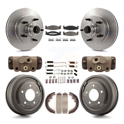[Avant + Arrière] Kit de Disque et plaquette (céramique) de frein pour 1997 Ford E-150 Econoline 2-Wheel ABS 15 16" Bore K8C-102845