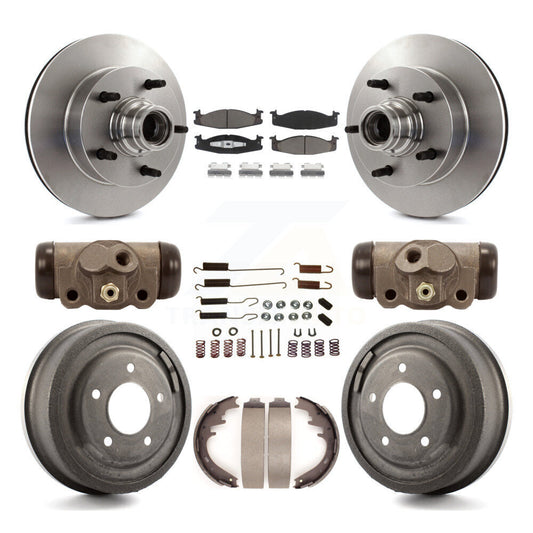 [Avant + Arrière] Kit de Disque et plaquette (céramique) de frein pour 1997 Ford E-150 Econoline 2-Wheel ABS 15 16" Bore K8C-102845