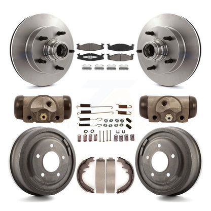 [Avant + Arrière] Kit de Disque et plaquette (céramique) de frein pour Ford E-150 Econoline 2-Wheel ABS K8C-102846