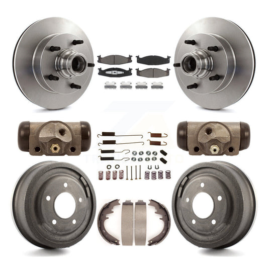 [Avant + Arrière] Kit de Disque et plaquette (céramique) de frein pour Ford E-150 Econoline 2-Wheel ABS K8C-102846