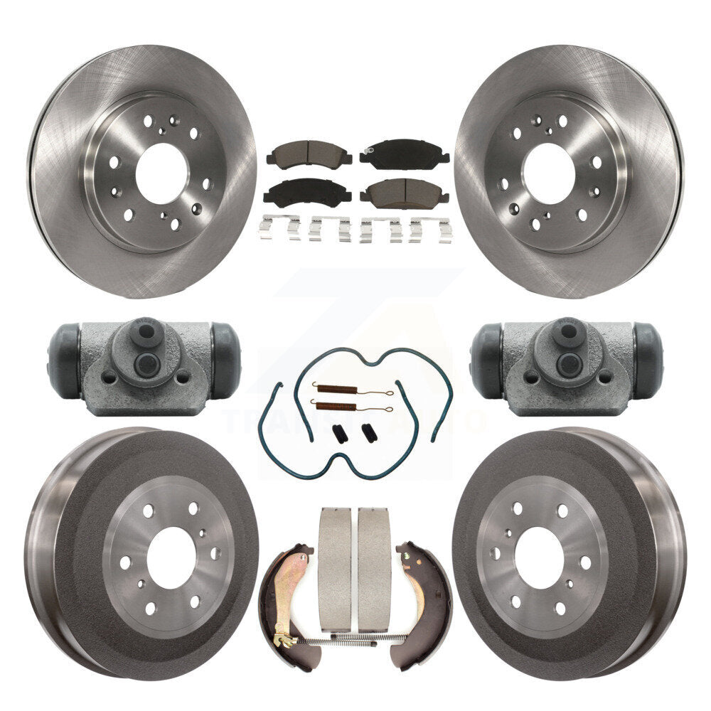 [Avant + Arrière] Kit de Disque et plaquette (céramique) de frein pour 2009 Chevrolet Silverado 1500 GMC Sierra avec 6400 Lb GVW Except Vehicles Using Hold Down Pins K8C-102856