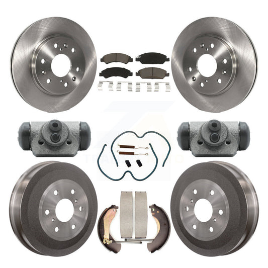 [Avant + Arrière] Kit de Disque et plaquette (céramique) de frein pour 2009 Chevrolet Silverado 1500 GMC Sierra avec 6400 Lb GVW Except Vehicles Using Hold Down Pins K8C-102856