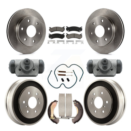 [Avant + Arrière] Kit de Disque et plaquette (céramique) de frein pour Chevrolet Silverado 1500 GMC Sierra Classic avec 6400 Lb GVW K8C-102862