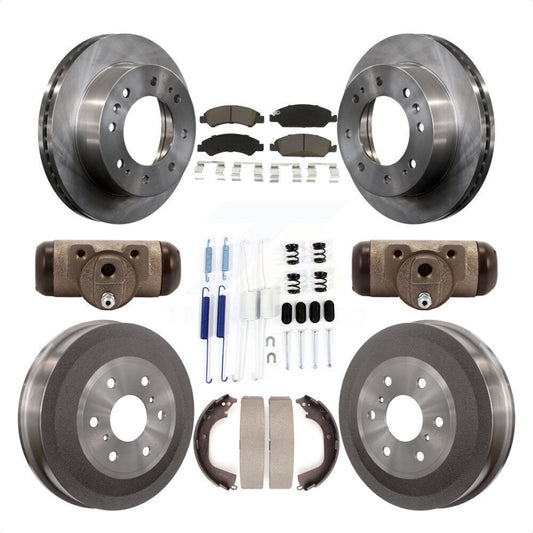 [Avant + Arrière] Kit de Disque et plaquette (céramique) de frein pour 2011 Chevrolet Silverado 1500 Hybrid avec 7000 Lb GVW K8C-102866 par Transit Auto