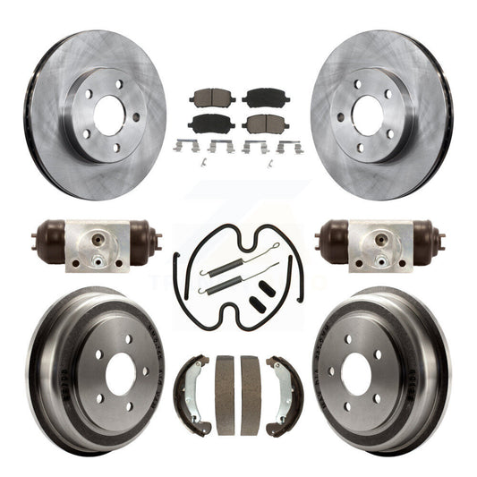 [Avant + Arrière] Kit de Disque et plaquette (céramique) de frein pour 2007 Chevrolet Cobalt LT LTZ LS avec 5 Lug Wheels K8C-102876
