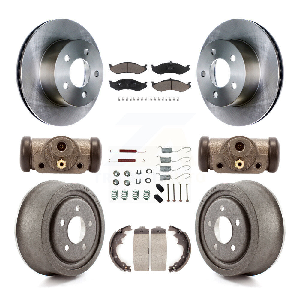 [Avant + Arrière] Kit de Disque et plaquette (céramique) de frein pour 1997-1998 Jeep TJ 4-Wheel ABS avec 9" Diameter K8C-102881