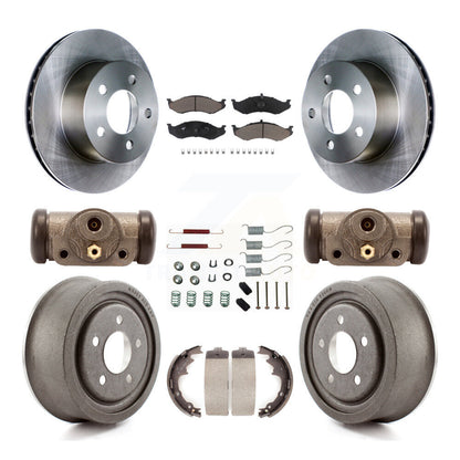 [Avant + Arrière] Kit de Disque et plaquette (céramique) de frein pour 1997-1998 Jeep TJ 4-Wheel ABS avec 9" Diameter K8C-102881