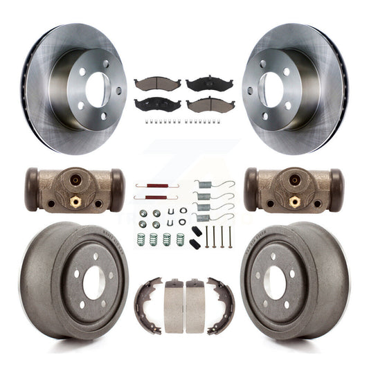 [Avant + Arrière] Kit de Disque et plaquette (céramique) de frein pour 1997-1998 Jeep TJ 4-Wheel ABS avec 9" Diameter K8C-102881