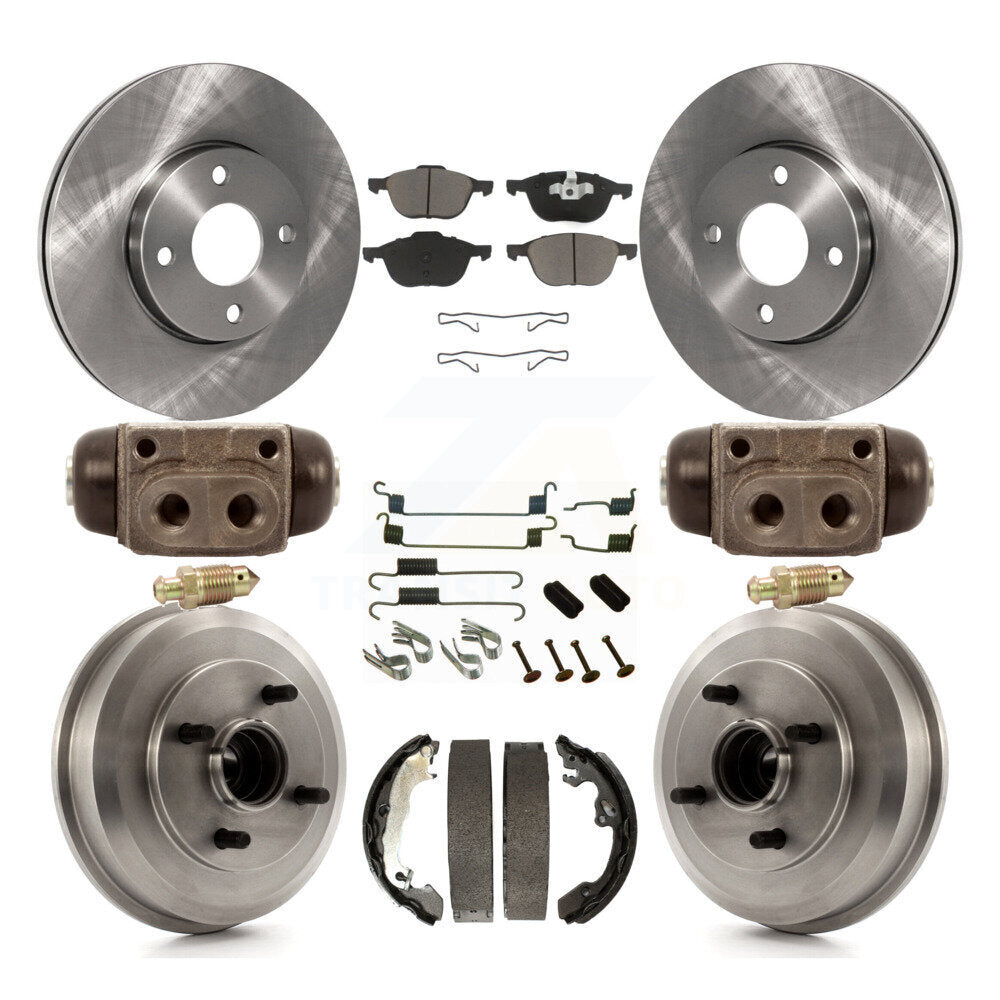 [Avant + Arrière] Kit de Disque et plaquette (céramique) de frein pour 2005-2007 Ford Focus Wheel Bearing Includes K8C-102896