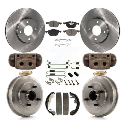 [Avant + Arrière] Kit de Disque et plaquette (céramique) de frein pour 2005-2007 Ford Focus Wheel Bearing Includes K8C-102896