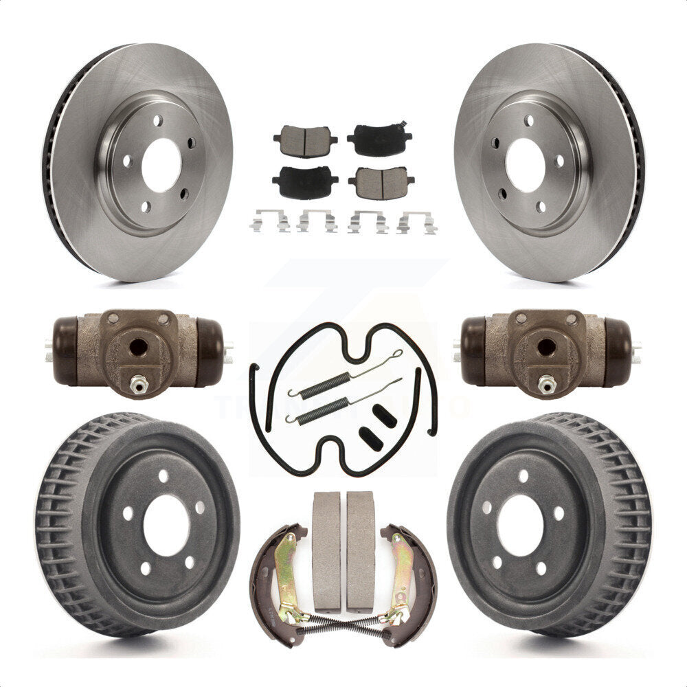 [Avant + Arrière] Kit de Disque et plaquette (céramique) de frein pour 2004 Chevrolet Malibu rear brakes avec 296mm Diameter Rotor K8C-102907 par Transit Auto