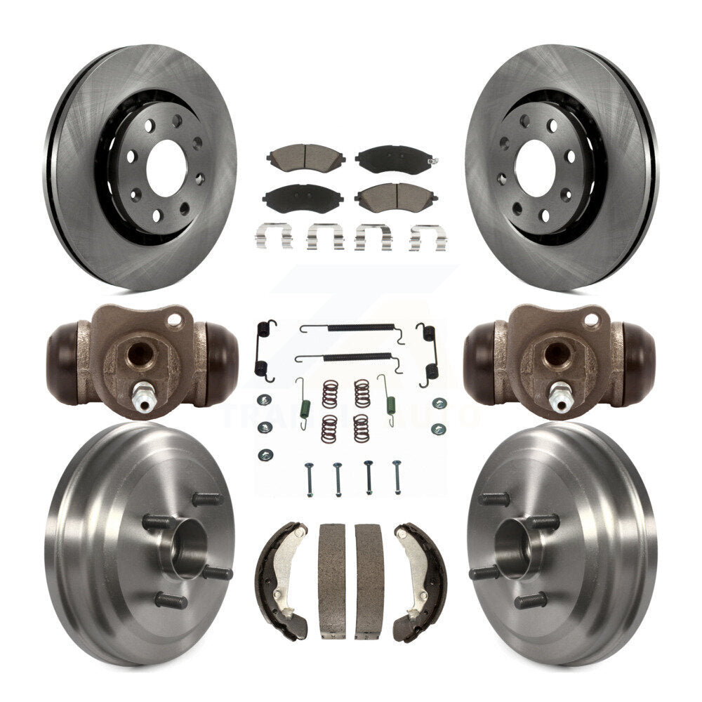 [Avant + Arrière] Kit de Disque et plaquette (céramique) de frein pour Chevrolet Aveo Aveo5 Pontiac G3 Wave Wave5 avec Hub Assembly K8C-102916