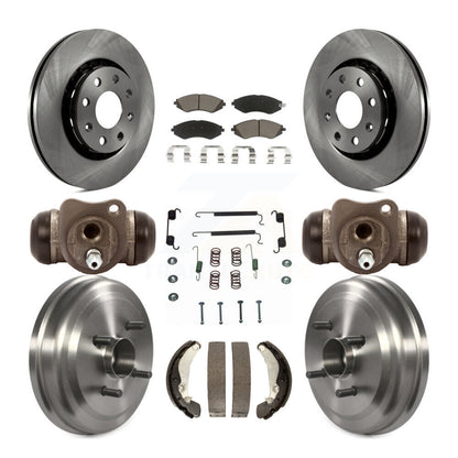 [Avant + Arrière] Kit de Disque et plaquette (céramique) de frein pour Chevrolet Aveo Aveo5 Pontiac G3 Wave Wave5 avec Hub Assembly K8C-102916