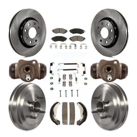 [Avant + Arrière] Kit de Disque et plaquette (céramique) de frein pour Chevrolet Aveo Aveo5 Pontiac G3 Wave Wave5 avec Hub Assembly K8C-102916