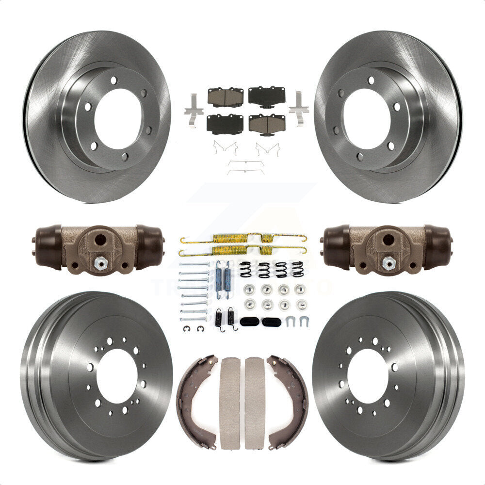 [Avant + Arrière] Kit de Disque et plaquette (céramique) de frein pour 2004 Toyota Tacoma 4WD avec 6 Lug Wheels K8C-102932 par Transit Auto