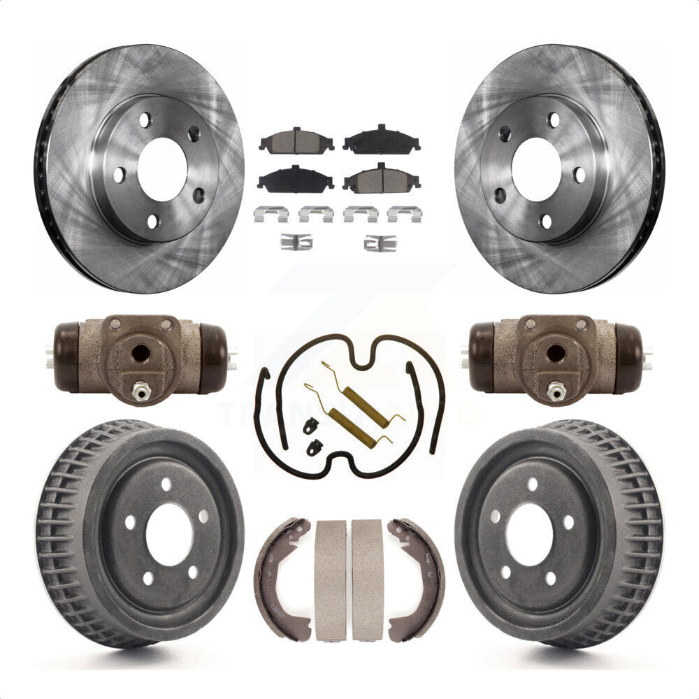 [Avant + Arrière] Kit de Disque et plaquette (céramique) de frein pour Chevrolet Pontiac Grand Am Malibu Classic Oldsmobile Alero Cutlass K8C-102934 par Transit Auto