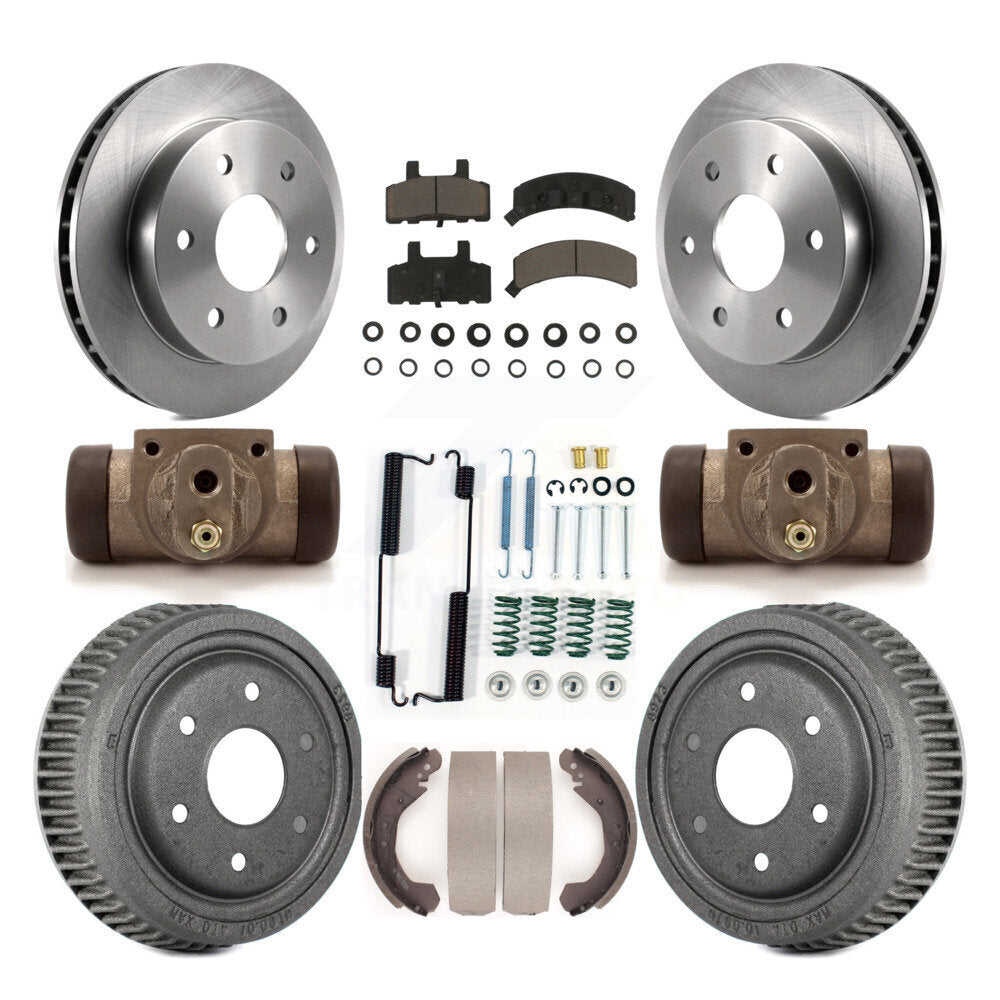 [Avant + Arrière] Kit de Disque et plaquette (céramique) de frein pour 1992-1999 Chevrolet K1500 avec 10" Diameter K8C-102954