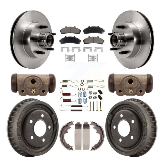 [Avant + Arrière] Kit de Disque et plaquette (céramique) de frein pour 2001 Ford Ranger RWD avec 2-Wheel ABS Coil front springs avec 9" Diameter K8C-102967
