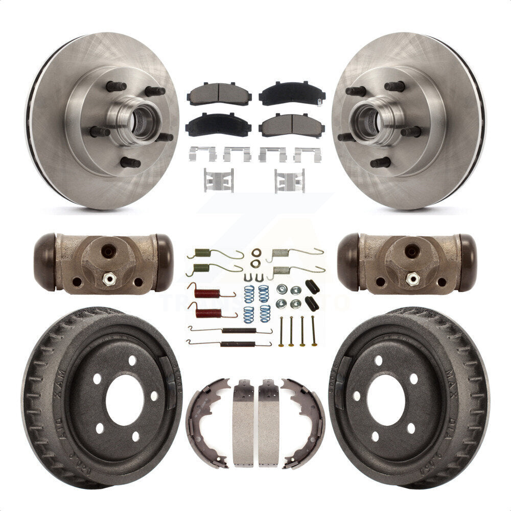 [Avant + Arrière] Kit de Disque et plaquette (céramique) de frein pour 1998-1999 Mazda B4000 RWD avec 4-Wheel ABS avec 9" Diameter K8C-102971 par Transit Auto