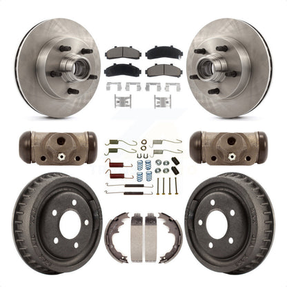 [Avant + Arrière] Kit de Disque et plaquette (céramique) de frein pour 1998-1999 Mazda B4000 RWD avec 4-Wheel ABS avec 9" Diameter K8C-102971 par Transit Auto