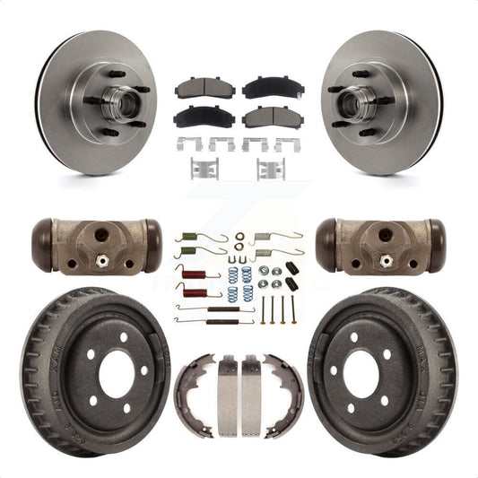 [Avant + Arrière] Kit de Disque et plaquette (céramique) de frein pour 1998-2000 Ford Ranger RWD avec 2-Wheel ABS Torsion Bar front springs avec 9" Diameter K8C-102973 par Transit Auto