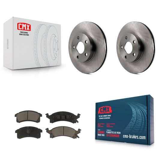 [Avant] Kit de Disque et plaquette (céramique) de frein pour Chevrolet Cavalier Pontiac Sunfire Grand Am Buick Skylark Corsica Oldsmobile Achieva Beretta Sunbird Cutlass Calais K8C-103030