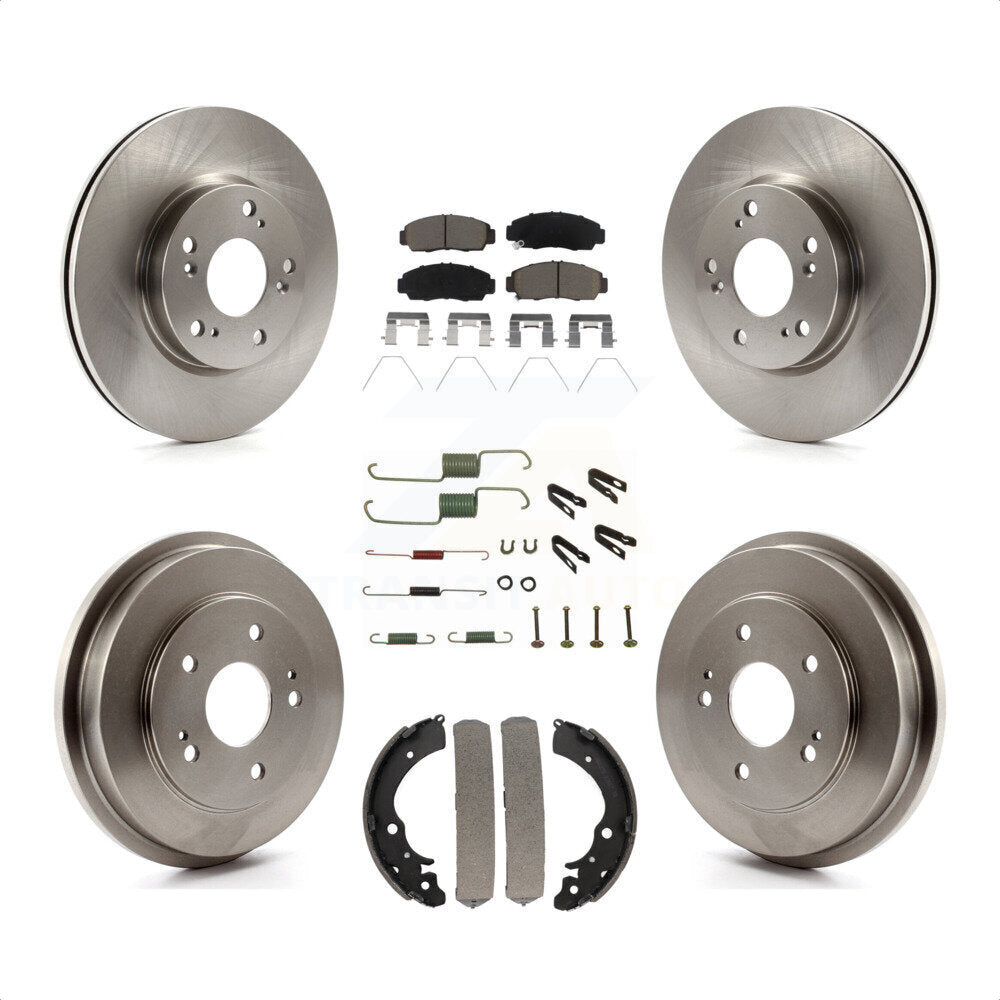 [Avant + Arrière] Kit de Disque et plaquette (céramique) de frein pour Honda Civic K8C-103062 par Transit Auto