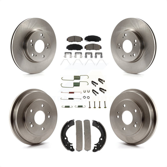 [Avant + Arrière] Kit de Disque et plaquette (céramique) de frein pour Honda Civic K8C-103062 par Transit Auto