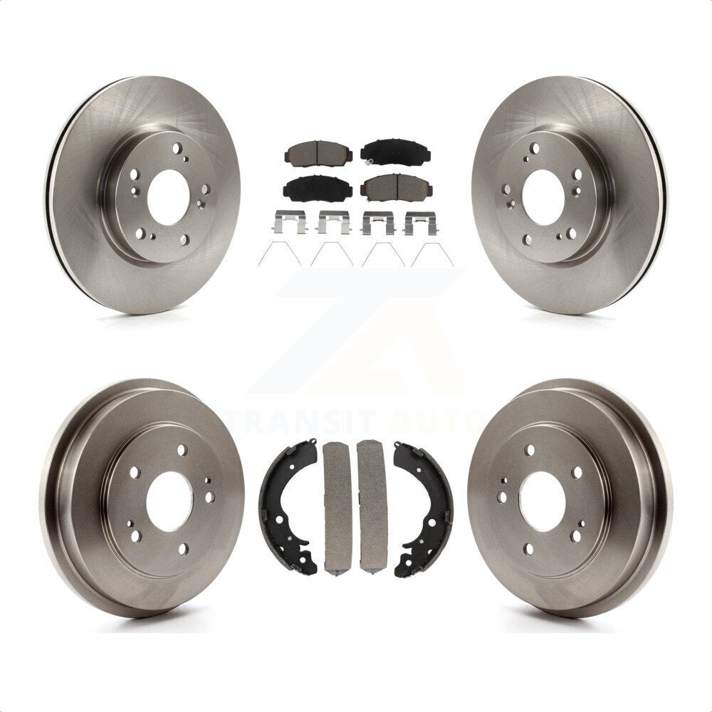 [Avant + Arrière] Kit de Disque et plaquette (céramique) de frein pour Honda Civic K8C-103067 par Transit Auto
