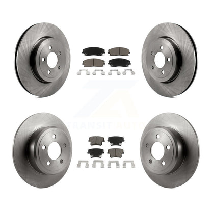 [Avant + Arrière] Kit de Disque et plaquette (céramique) de frein pour 2015-2018 Dodge Charger RWD avec 3.6L avec 345mm Diameter Rotor K8C-103117