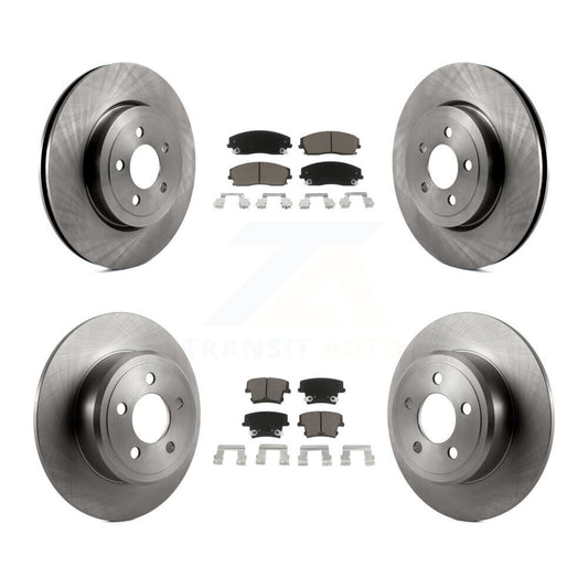 [Avant + Arrière] Kit de Disque et plaquette (céramique) de frein pour 2015-2018 Dodge Charger RWD avec 3.6L avec 345mm Diameter Rotor K8C-103117