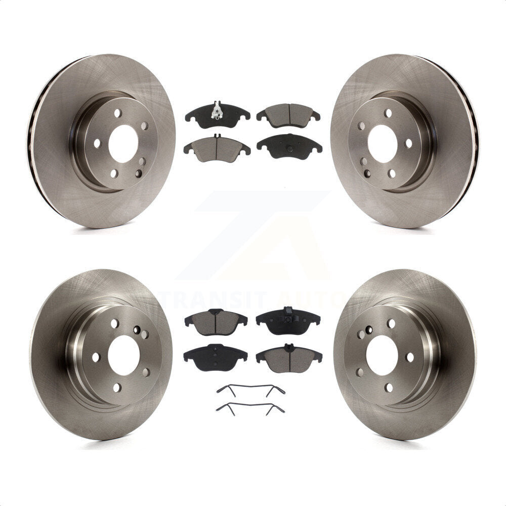 [Avant + Arrière] Kit de Disque et plaquette (céramique) de frein pour 2011-2012 Mercedes-Benz C300 avec 322mm Diameter Rotor K8C-103118 par Transit Auto