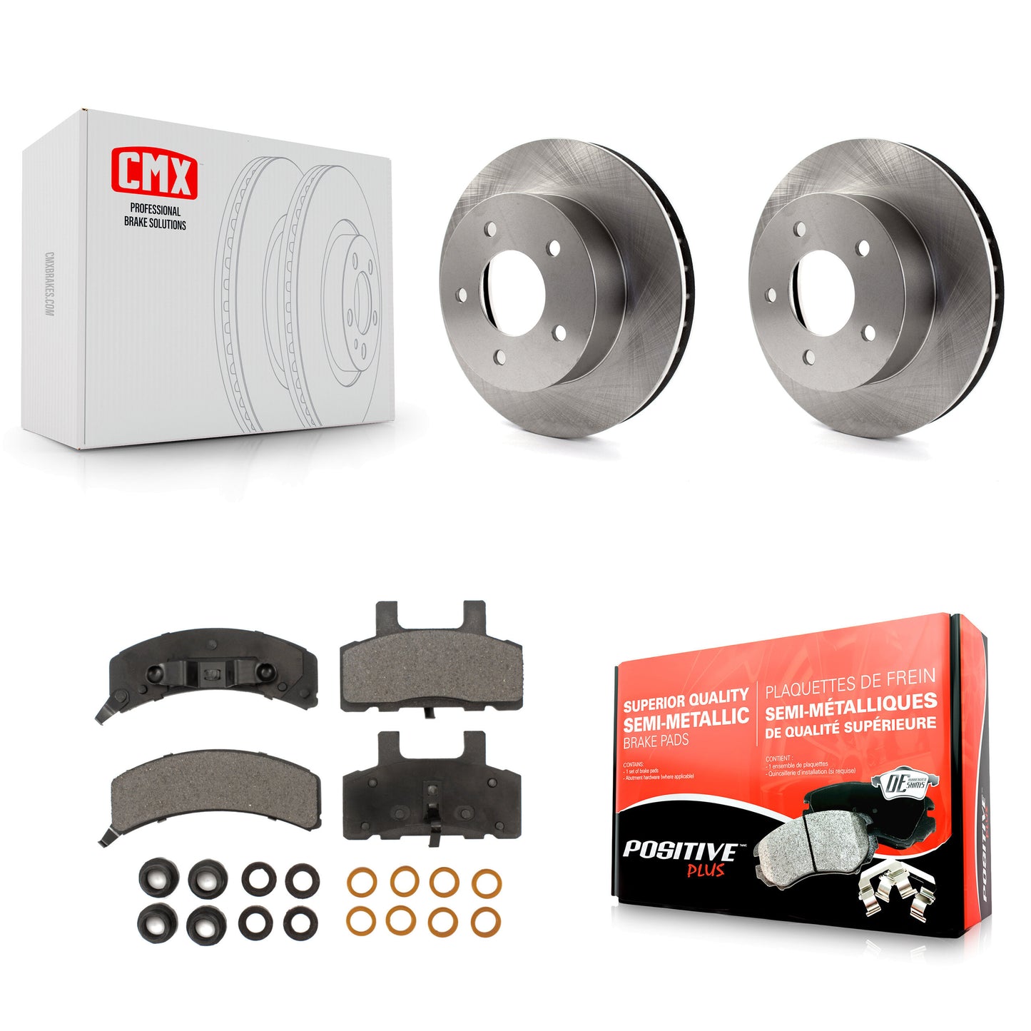 [Avant] Kit de Disque et plaquette (semi-métallique) de frein pour 1990-2002 Chevrolet Astro GMC Safari AWD K8F-100004