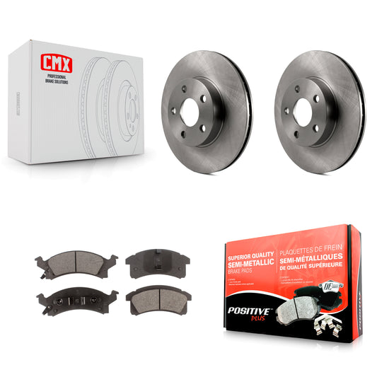 [Avant] Kit de Disque et plaquette (semi-métallique) de frein pour Chevrolet Cavalier Pontiac Sunfire Grand Am Buick Skylark Corsica Oldsmobile Achieva Beretta Sunbird Cutlass Calais K8F-100005
