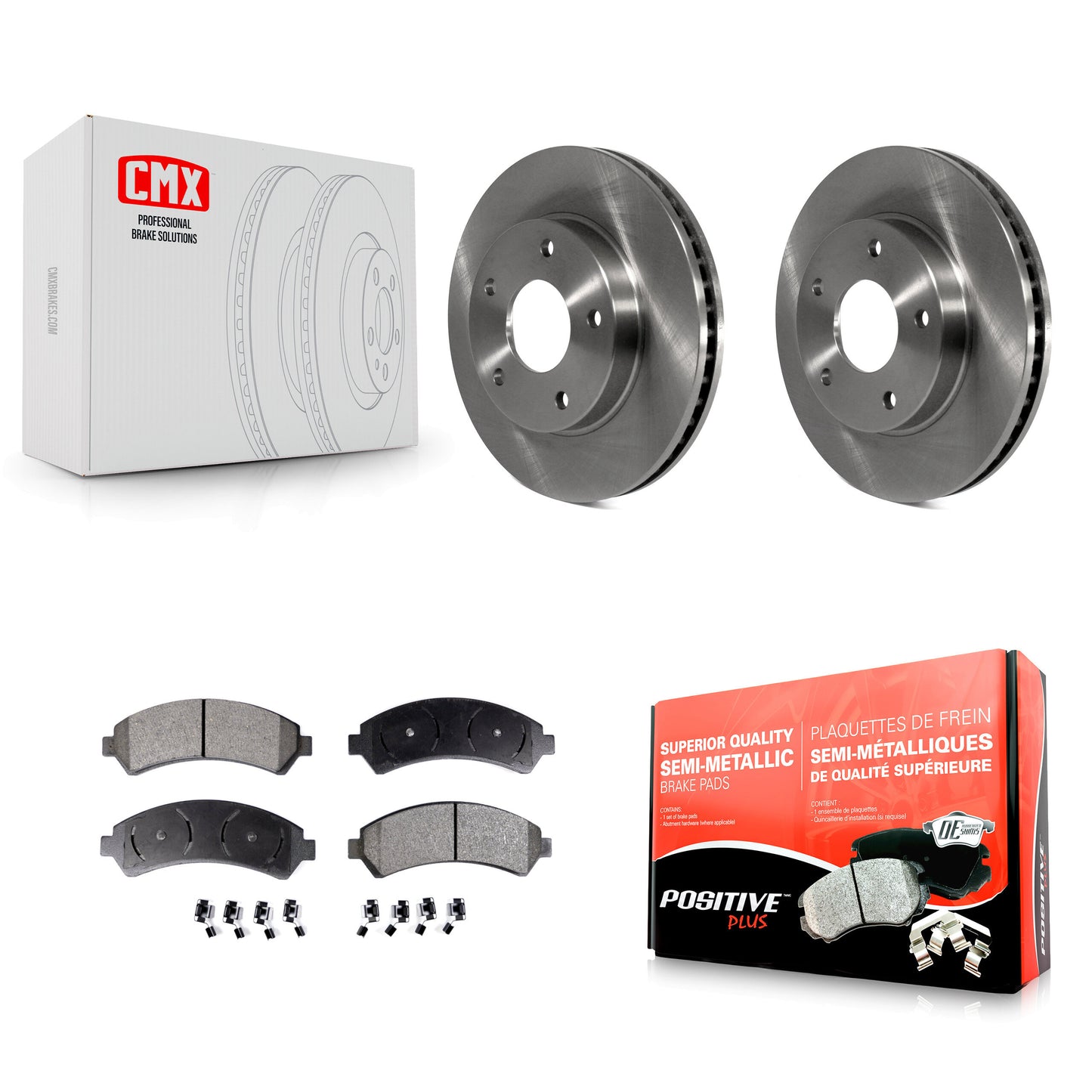 [Avant] Kit de Disque et plaquette (semi-métallique) de frein pour Chevrolet S10 Blazer GMC Sonoma Jimmy Oldsmobile Bravada Isuzu Hombre K8F-100017