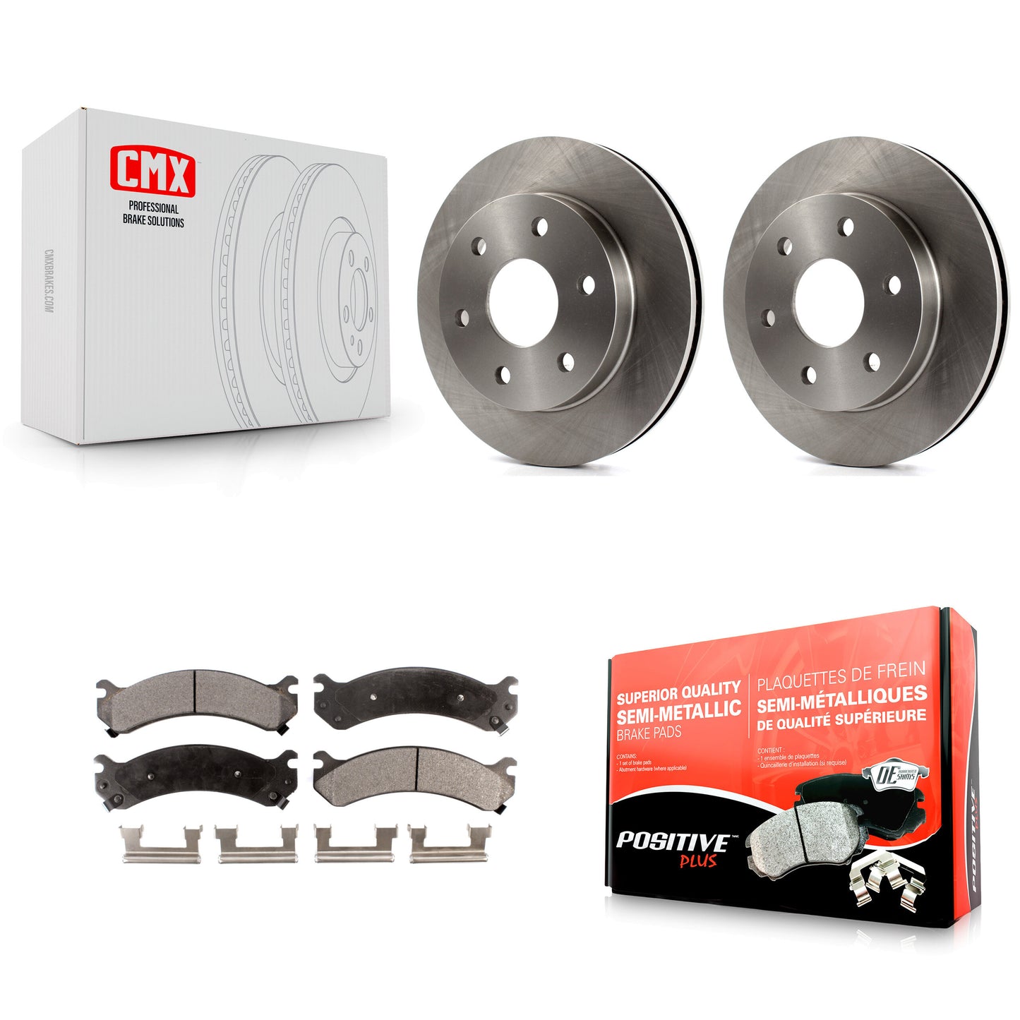 [Avant] Kit de Disque et plaquette (semi-métallique) de frein pour 2006 Chevrolet Express 2500 GMC Savana K8F-100019