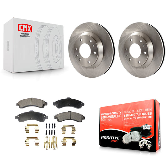 [Avant] Kit de Disque et plaquette (semi-métallique) de frein pour Chevrolet Trailblazer GMC Envoy Buick Rainier Oldsmobile Bravada Isuzu Ascender K8F-100025