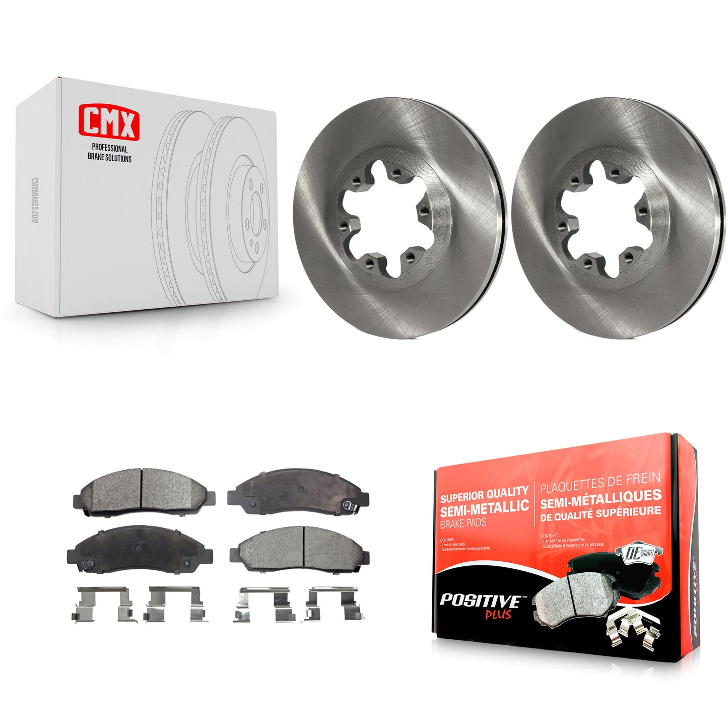 [Avant] Kit de Disque et plaquette (semi-métallique) de frein pour Chevrolet Colorado GMC Canyon Isuzu i-290 i-280 i-370 i-350 K8F-100041