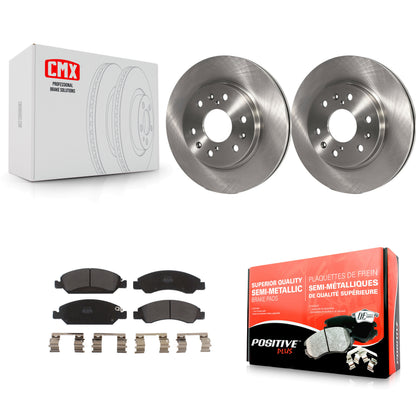 [Avant] Kit de Disque et plaquette (semi-métallique) de frein pour Chevrolet Silverado 1500 GMC Sierra Tahoe Cadillac Yukon Suburban Escalade XL Classic XTS Avalanche ESV Express LD EXT Savana K8F-100048