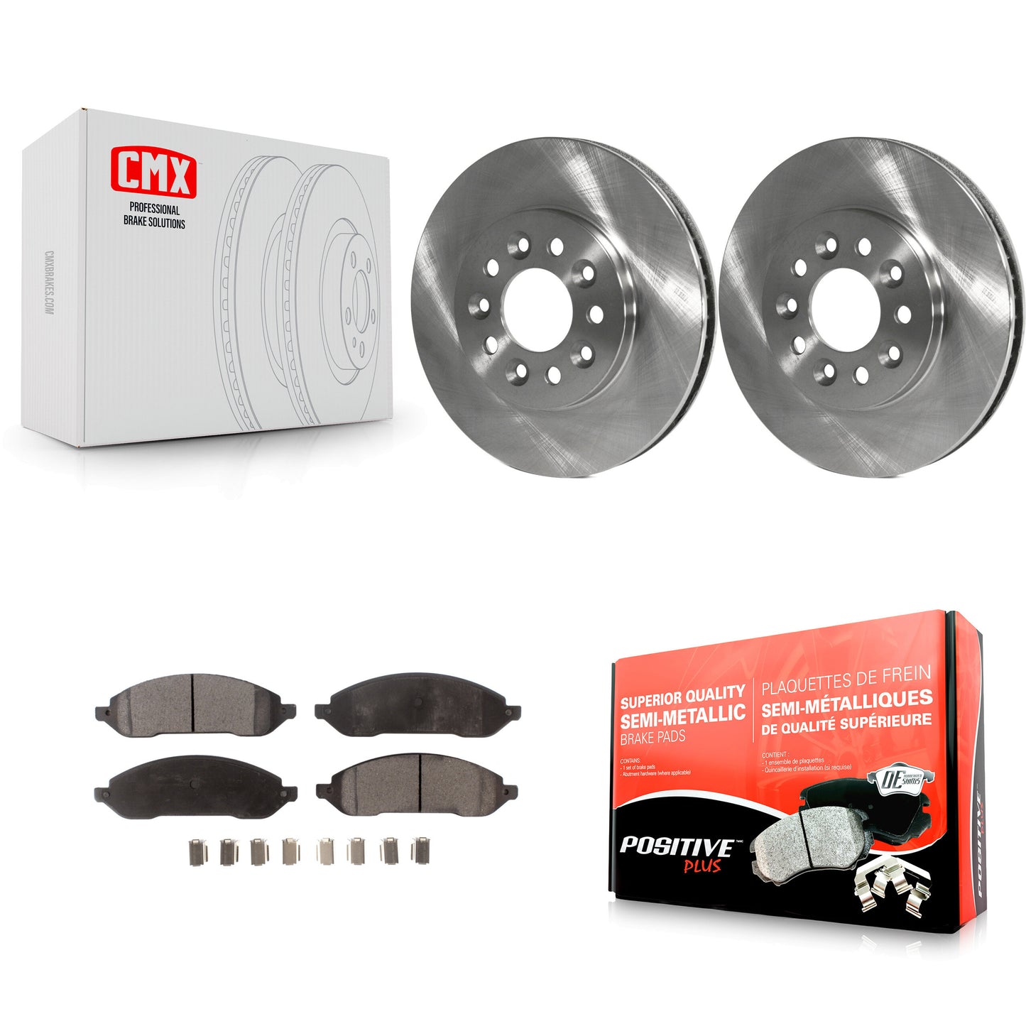[Avant] Kit de Disque et plaquette (semi-métallique) de frein pour 2004-2007 Ford Freestar Mercury Monterey K8F-100132