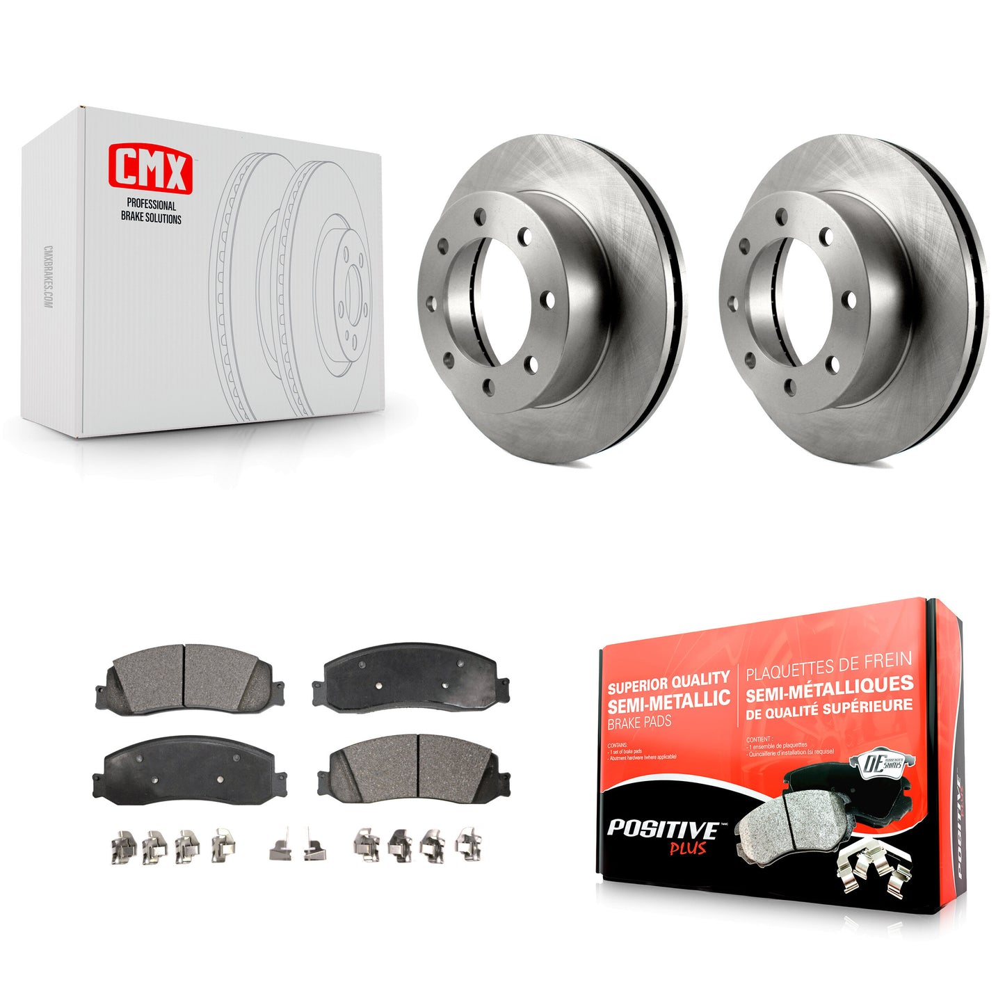 [Avant] Kit de Disque et plaquette (semi-métallique) de frein pour Ford F-350 Super Duty F-250 4WD K8F-100136