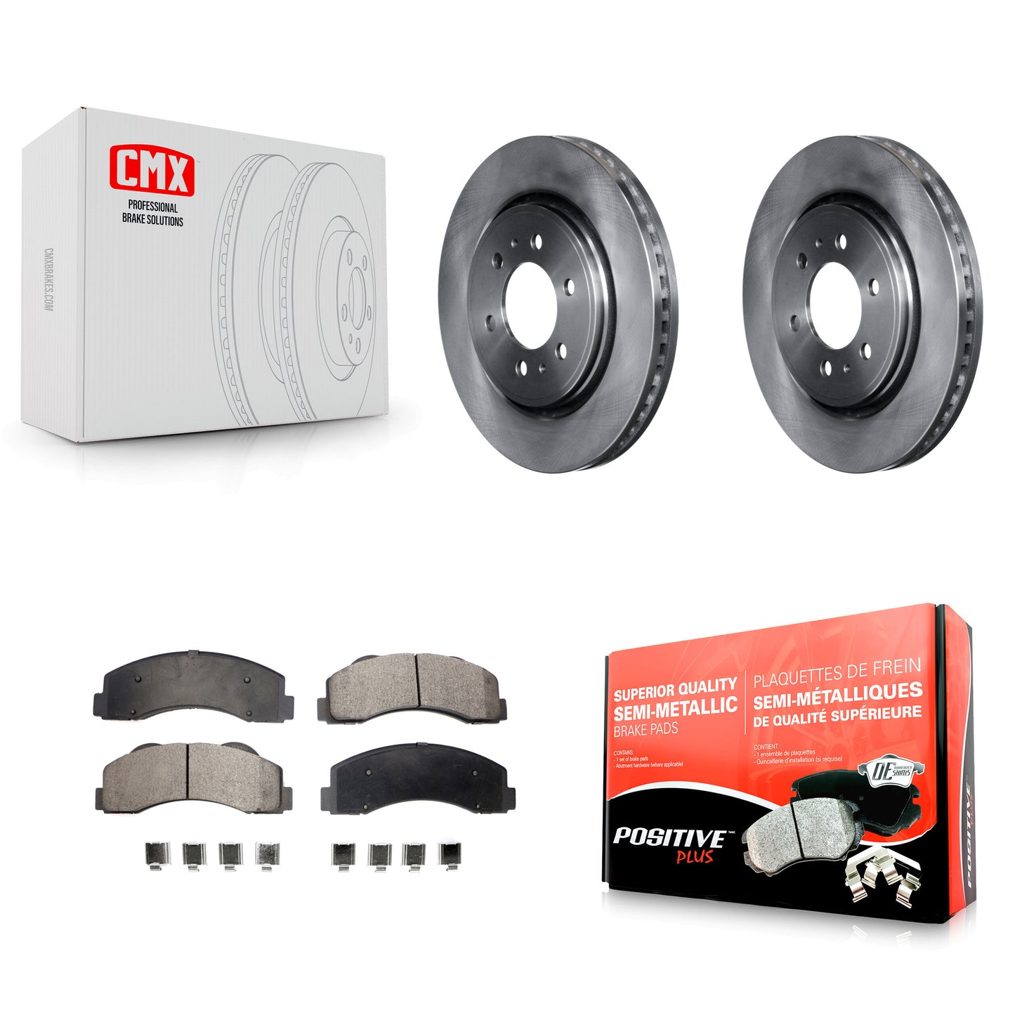 [Avant] Kit de Disque et plaquette (semi-métallique) de frein pour Ford F-150 Expedition Lincoln Navigator K8F-100152