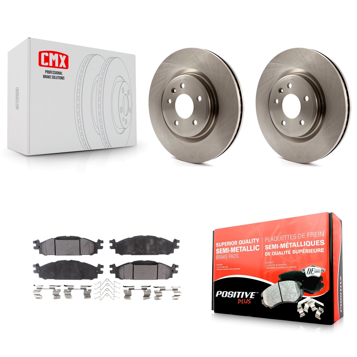 [Avant] Kit de Disque et plaquette (semi-métallique) de frein pour Ford Explorer Taurus Flex Lincoln MKT MKS K8F-100163
