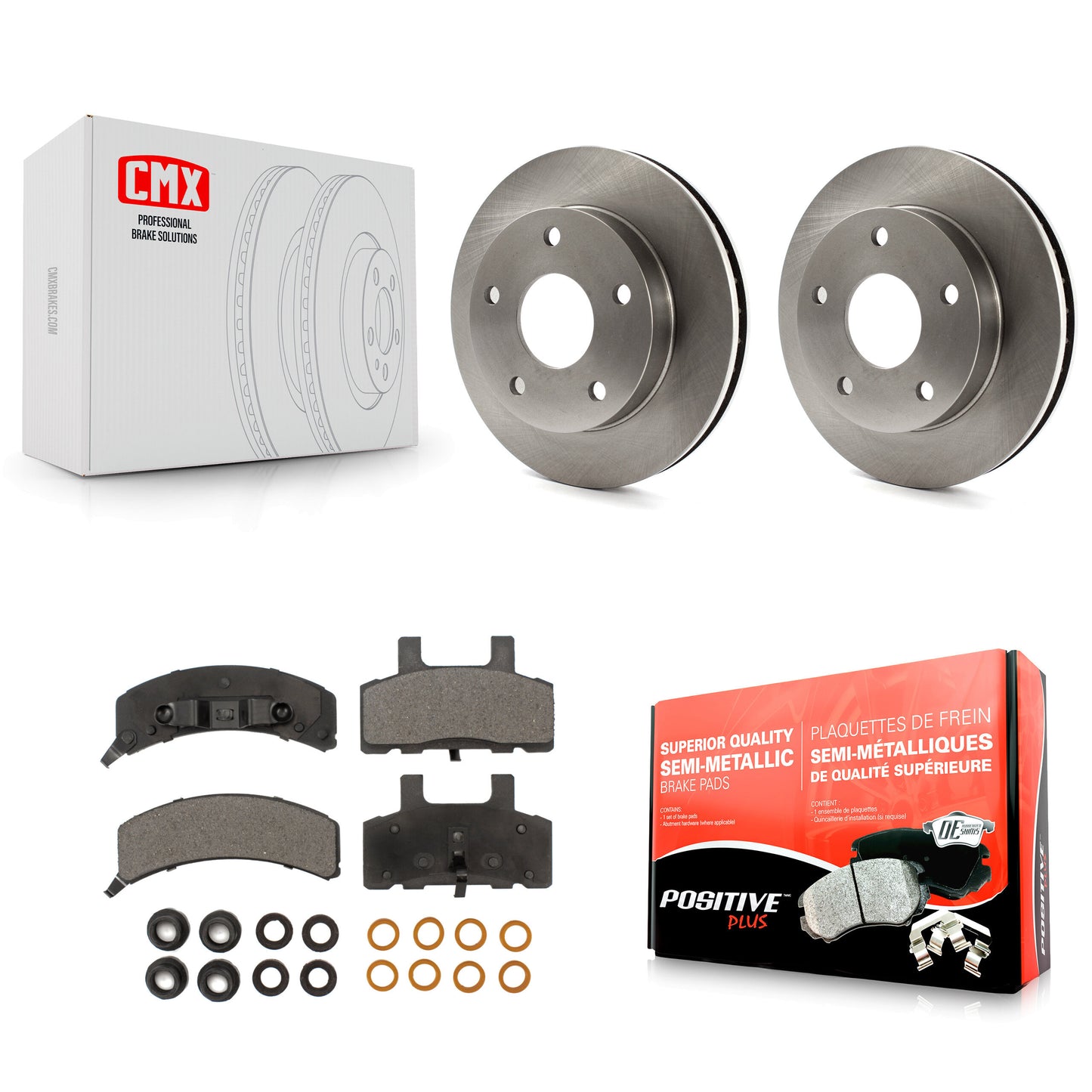 [Avant] Kit de Disque et plaquette (semi-métallique) de frein pour 1994-1999 Dodge Ram 1500 4WD K8F-100184
