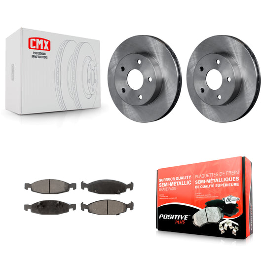 [Avant] Kit de Disque et plaquette (semi-métallique) de frein pour 1999-2002 Jeep Grand Cherokee avec Teves & ATE Caliper K8F-100193