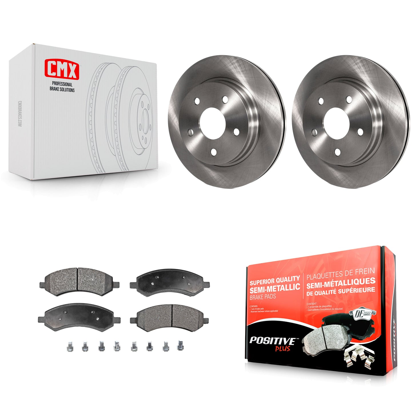 [Avant] Kit de Disque et plaquette (semi-métallique) de frein pour Ram 1500 Dodge Classic Durango Chrysler Aspen K8F-100208