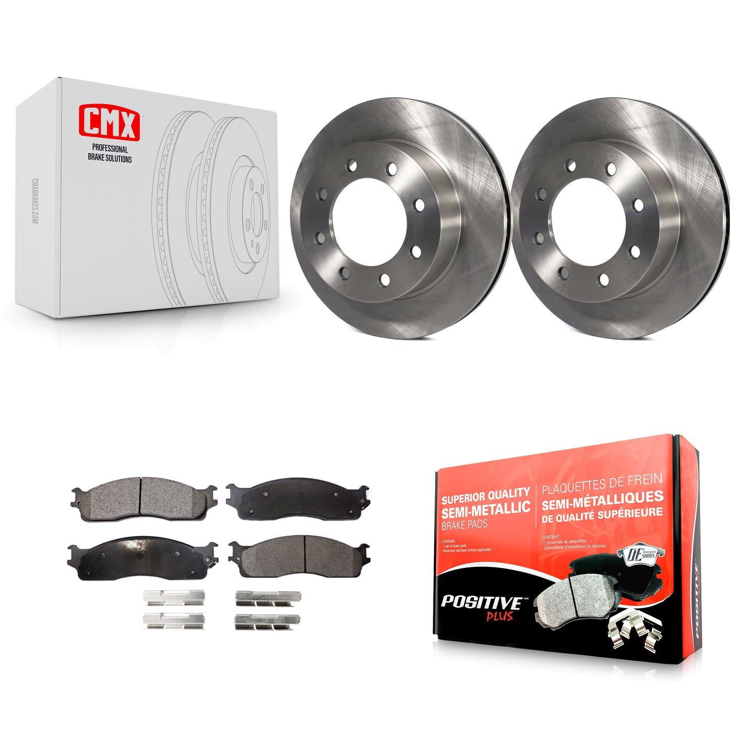 [Avant] Kit de Disque et plaquette (semi-métallique) de frein pour Dodge Ram 2500 1500 3500 K8F-100212